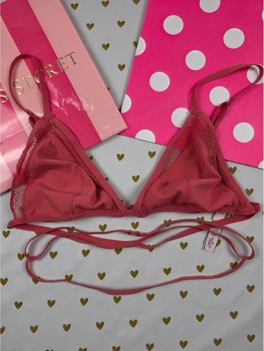 Victorias Secret Medium Strappy Bralette Bra Top Tank